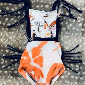 Halloween themed handmade Romper Size 2-3